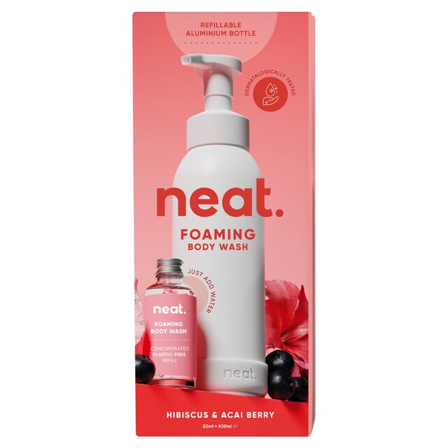 Neat Foaming Body Wash Hibiscus & Acai Berry Starter Pack