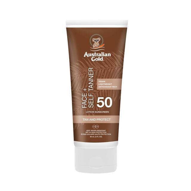 Australian Gold SPF 50 Face Lotion with Self Tanner