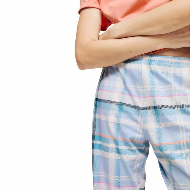 M&S Womens Pure Cotton Printed Pyjama Set, S-XL, Peach thumbnail 3