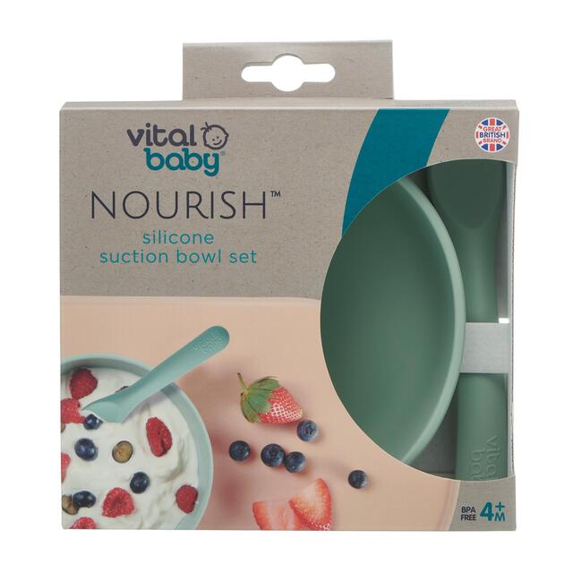 Vital Baby Silicone Suction Feeding Bowl Set - Mint thumbnail 2