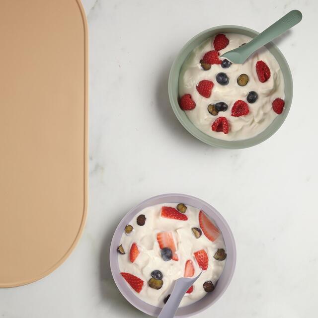 Vital Baby Silicone Suction Feeding Bowl Set - Dusky Mauve thumbnail 5