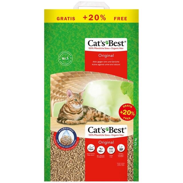 Cats Best Clumping Cat Litter 20% Extra Free