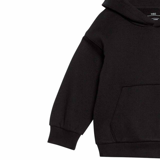 M&S Boys Cotton Rich Plain Hoodie thumbnail 3