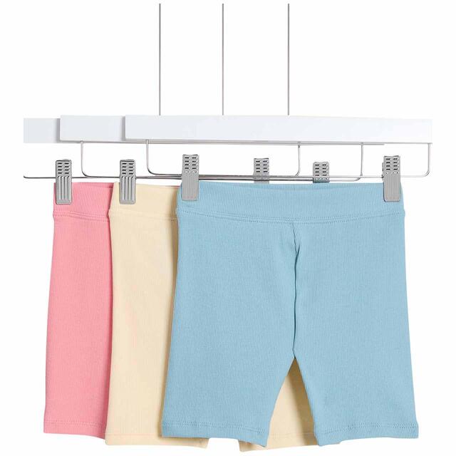 M&S Cotton Rich Cycling Shorts, 2-3 Years, Multi