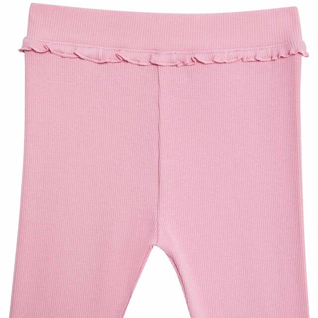 M&S Girls Cotton Rich Floral Top & Leggings, 0-3 Years, Ivory thumbnail 3