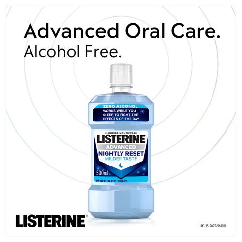 Listerine Advanced Nightly Reset Milder Taste Alcohol Free Mouthwash thumbnail 7