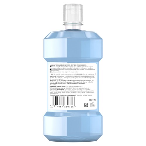 Listerine Advanced Nightly Reset Milder Taste Alcohol Free Mouthwash thumbnail 8