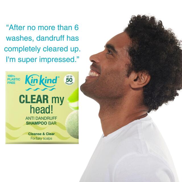 KinKind CLEAR My Head! Anti Dandruff Solid Shampoo Bar for Flaky Scalp thumbnail 4