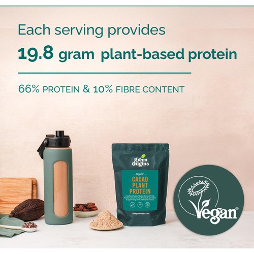 Green Origins Organic Cacao Plant Protein Powder thumbnail 3