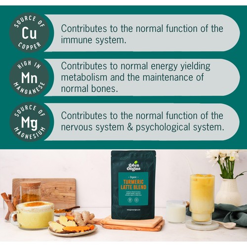Green Origins Organic Super Turmeric Latte Blend with Ginger & Cinnamon thumbnail 6
