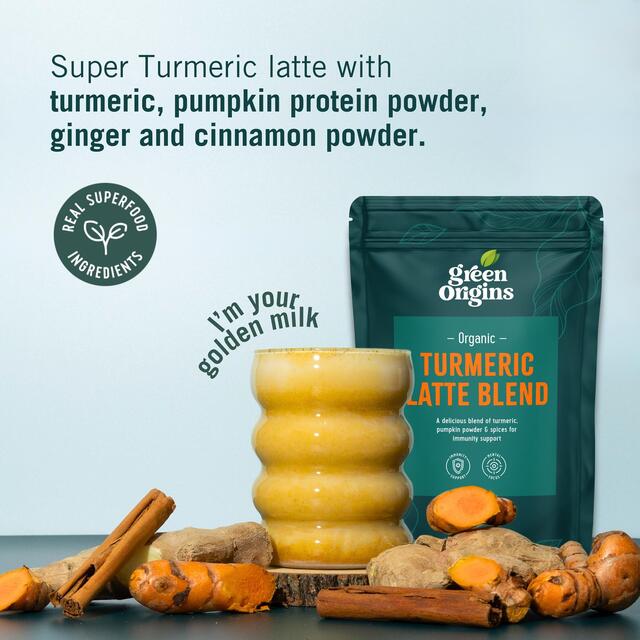 Green Origins Organic Super Turmeric Latte Blend with Ginger & Cinnamon thumbnail 3
