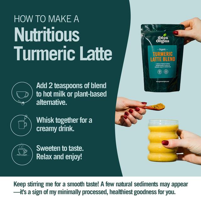 Green Origins Organic Super Turmeric Latte Blend with Ginger & Cinnamon thumbnail 4