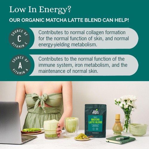Green Origins Organic Super Japanese Matcha Latte Blend thumbnail 6