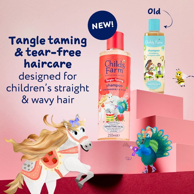 Childs Farm Tangle Taming Shampoo Strawberry & Mint thumbnail 4