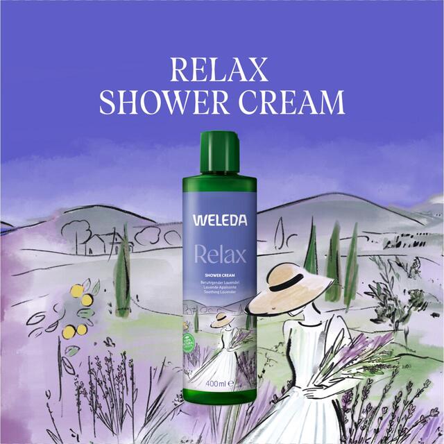 Weleda Lavender Relax Shower Cream Wash Certified Natural thumbnail 2