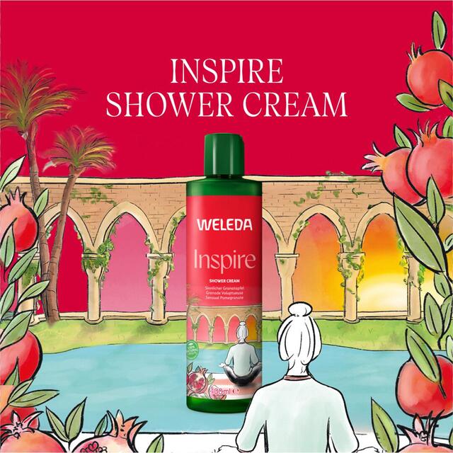 Weleda Pomegranate Inspire Shower Cream Wash Certified Natural thumbnail 2