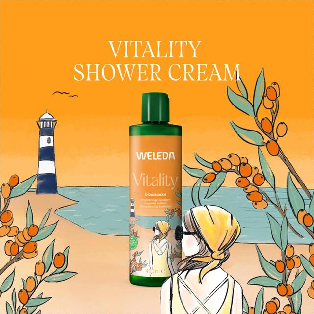 Weleda Sea Buckthorn Vitality Shower Cream Wash Certified Natural thumbnail 2