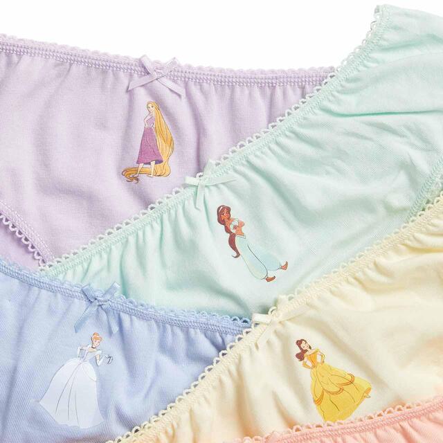 M&S Girls Cotton Rich Disney Princess Knickers, 2-10 Years thumbnail 2