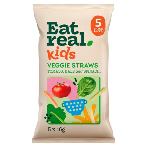 Eat Real Kids Multipack Veggie Straws Tomato Kale & Spinach thumbnail 2