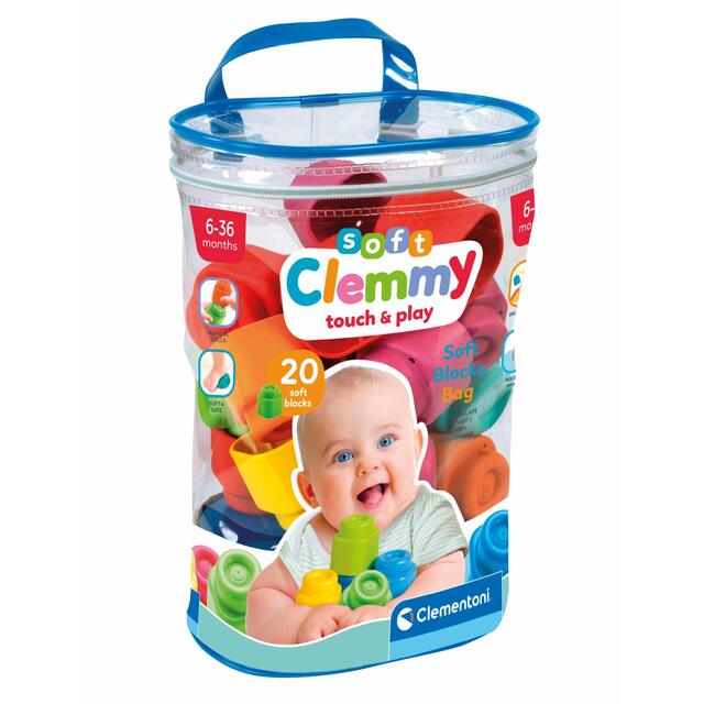 Clementoni Soft Clemmy Touch & Play Soft Blocks Bag