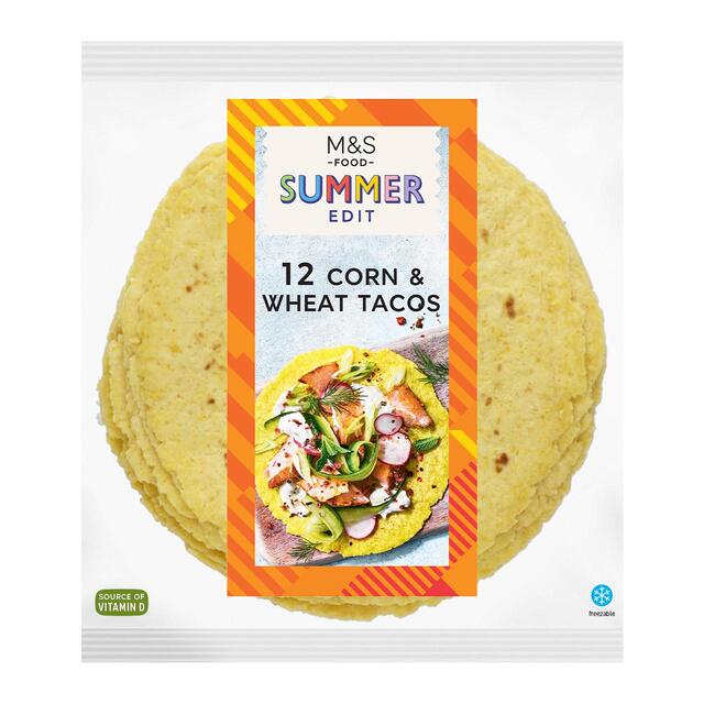 M&S 12 Corn & Wheat Tacos Serves 4