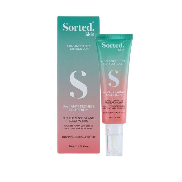 Sorted Skin 3 in 1 Anti-Redness Face Serum- Prebiotic Microbiome Based