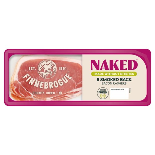Finnebrogue Naked 6 Smoked Back Bacon Rashers