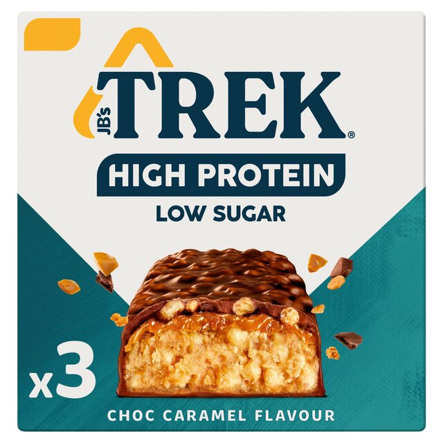 TREK High Protein Low Sugar Choc Caramel Protein Bars Multipack