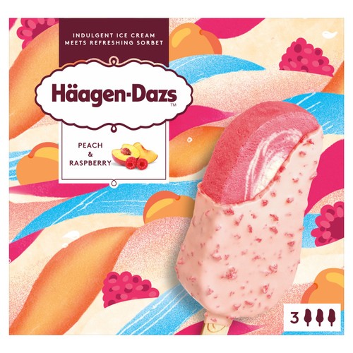Haagen Dazs Peach and Raspberry Stick Bars