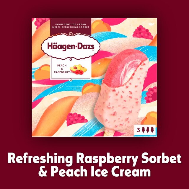 Haagen Dazs Peach and Raspberry Stick Bars thumbnail 3