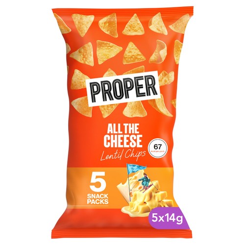 PROPERCHIPS Multipack Chips All the Cheese Lentil Chips