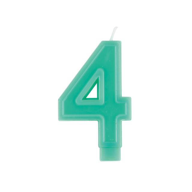 Raised Border Numeral 4 Candle thumbnail 2