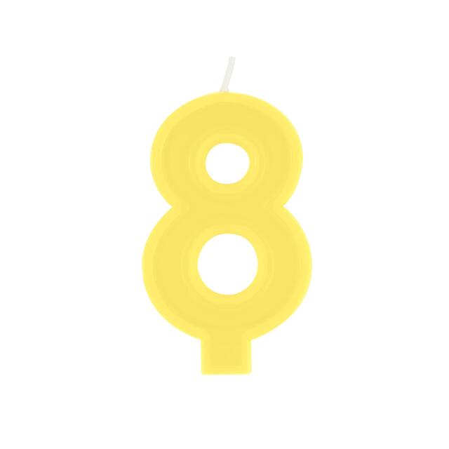 Raised Border Numeral 8 Candle thumbnail 2