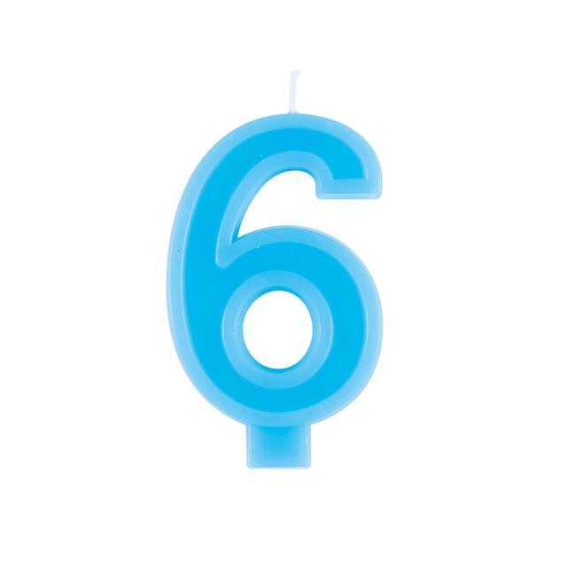 Raised Border Numeral 6 Candle thumbnail 2