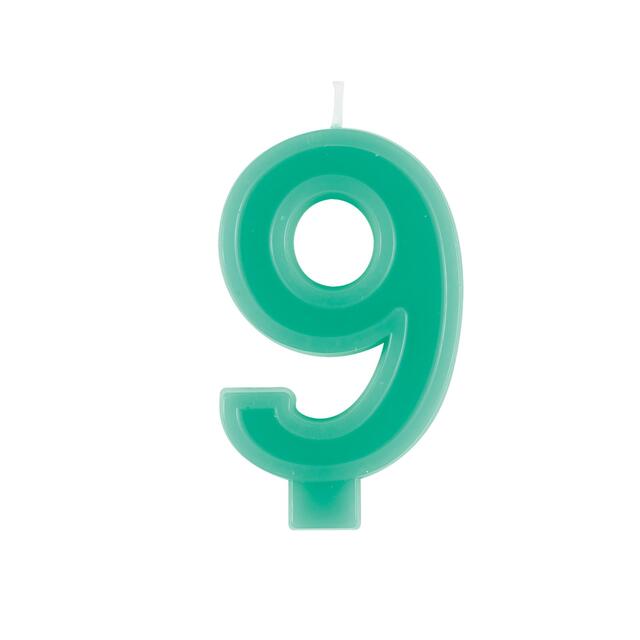 Raised Border Numeral 9 Candle thumbnail 2