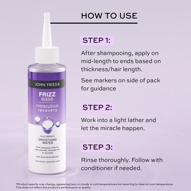 John Frieda Miraculous Recovery Smoothing Water thumbnail 4