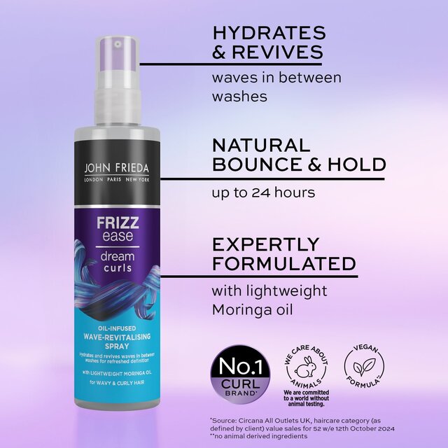 John Frieda Frizz Ease Dream Curls Wave Revitalising Spray thumbnail 4