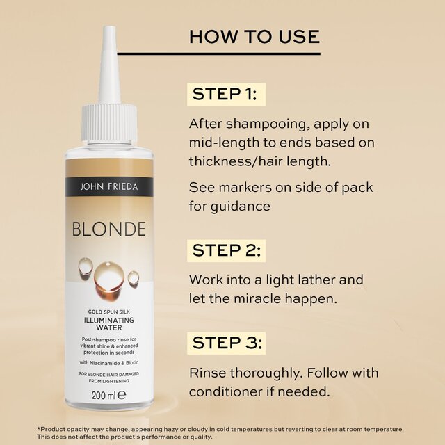 John Frieda Blonde Illuminating Water 200ml thumbnail 4
