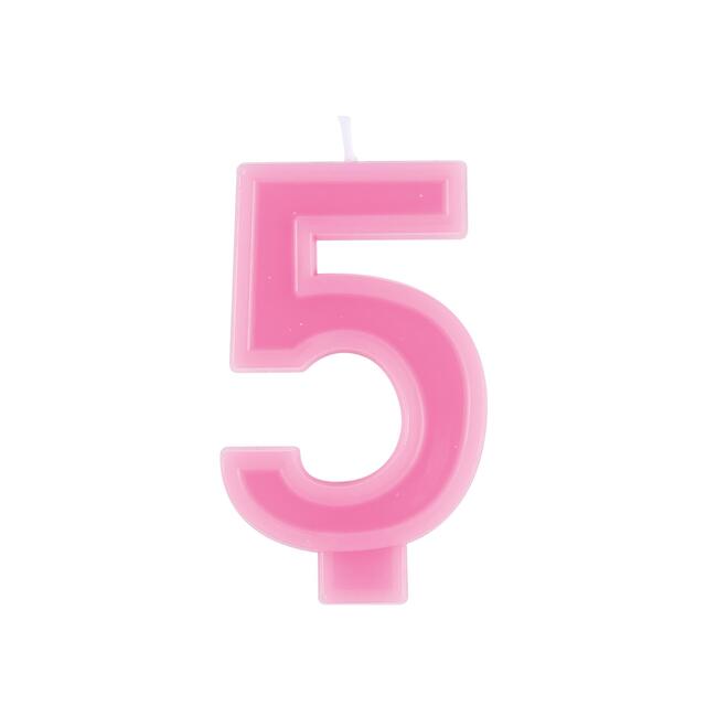 Raised Border Numeral 5 Candle thumbnail 2