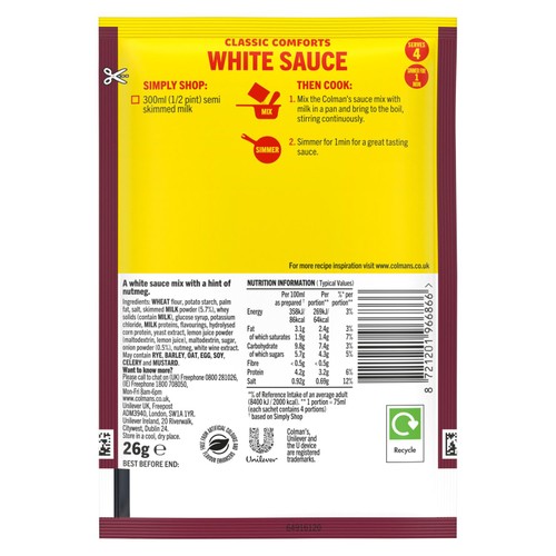 Colman's White Sauce Recipe Mix thumbnail 2