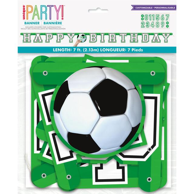 Football Happy Birthday Jointed Banner 7ft