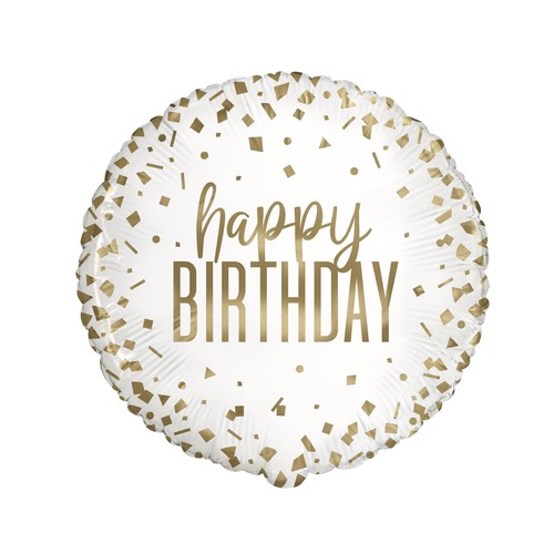 Confetti Gold Birthday Foil Balloon