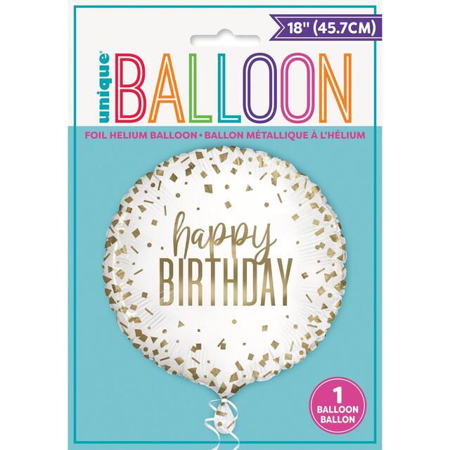 Confetti Gold Birthday Foil Balloon