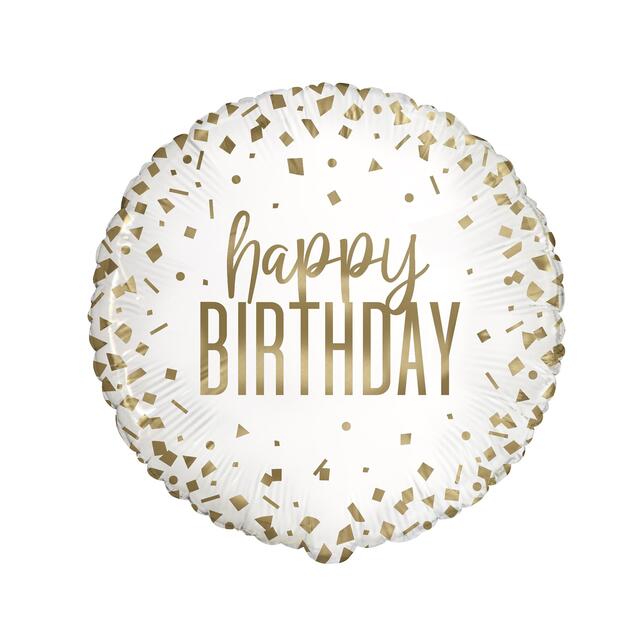 Confetti Gold Birthday Foil Balloon thumbnail 2