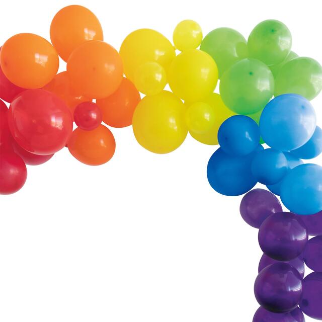 Rainbow Latex Balloon Arch (40 pieces) thumbnail 2