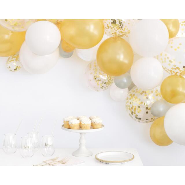Gold and Silver Balloon Arch thumbnail 2