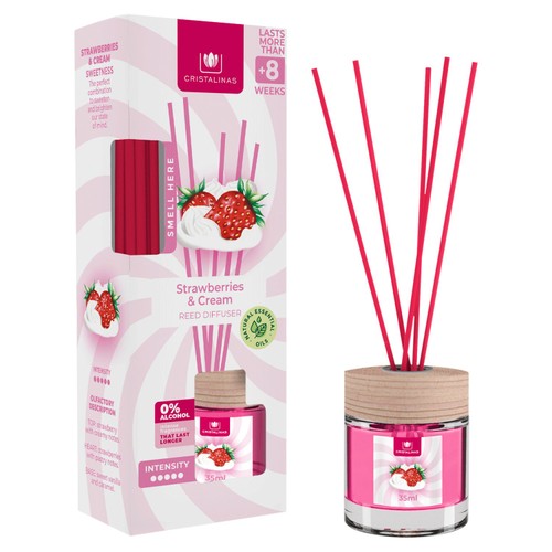 Cristalinas Reed Diffuser Strawberries & Cream thumbnail 2