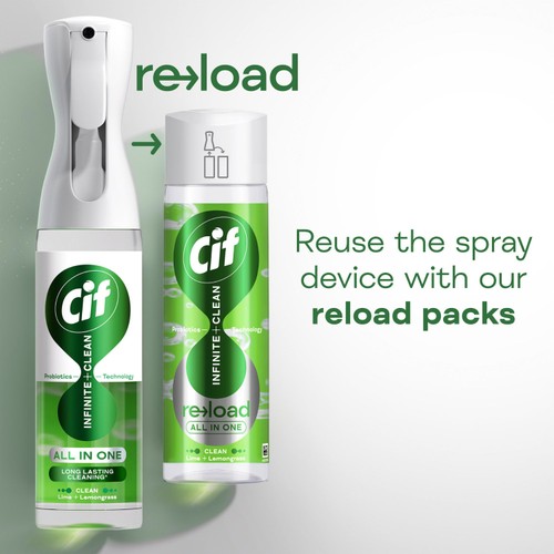 Cif Infinite Clean Lime & Lemongrass All In One Reload Cleaning Refill thumbnail 7