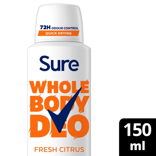 Sure Women Whole Body Fresh Citrus Body Spray Deodorant