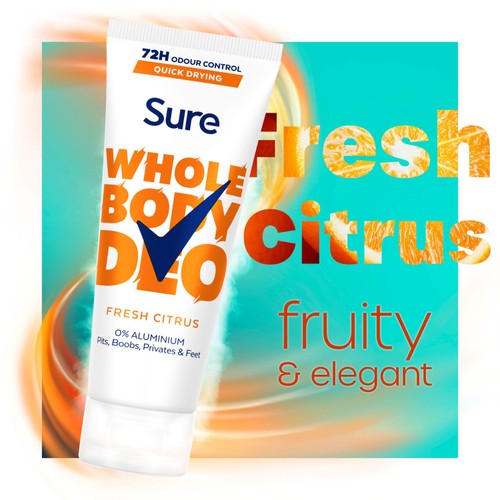 Sure Women Whole Body Fresh Citrus Cream Deodorant thumbnail 2